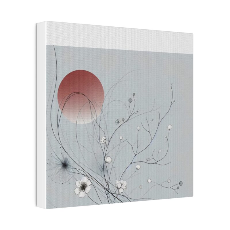 Serenity in Bloom: Japanese Floral Abstract Wall Art - Image 77