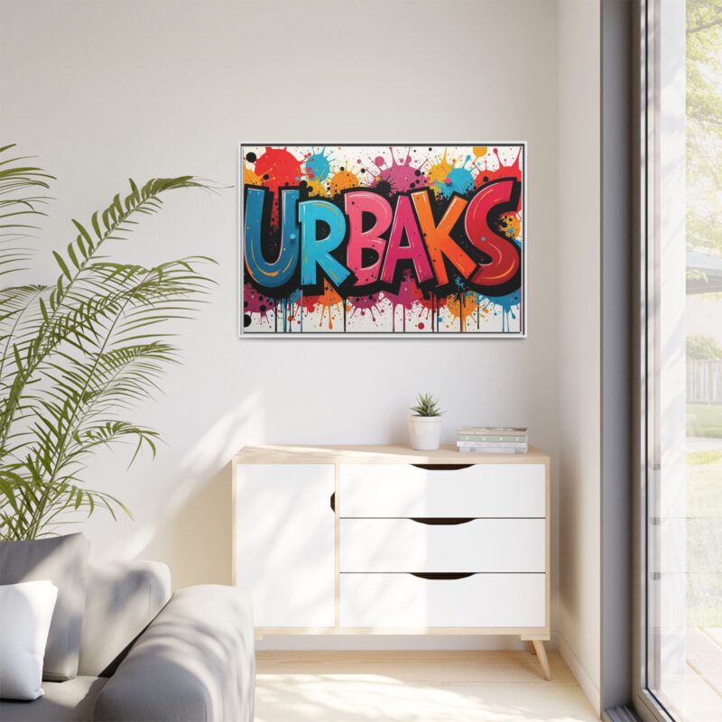 Canvas Wall Art  urban graffiti style with bold and colorful splatters - Image 120