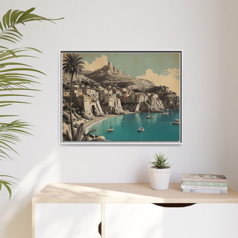 Retro Italian Riviera Travel Poster with Bold Typography Wall Art - Image 92