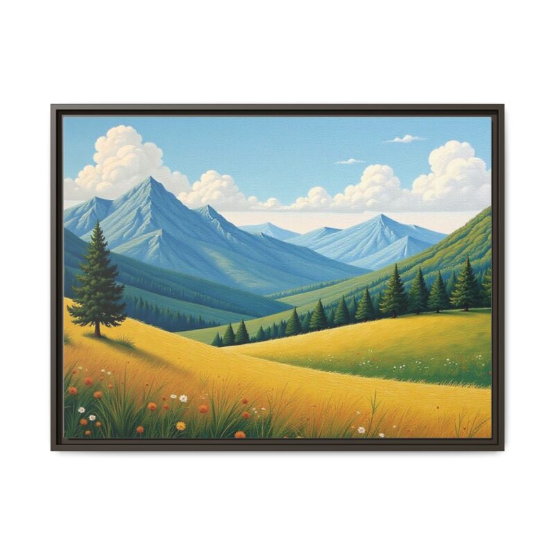 Canvas Prints - Impasto Landscapes: Textured Mountains, Fields, Water - Image 90