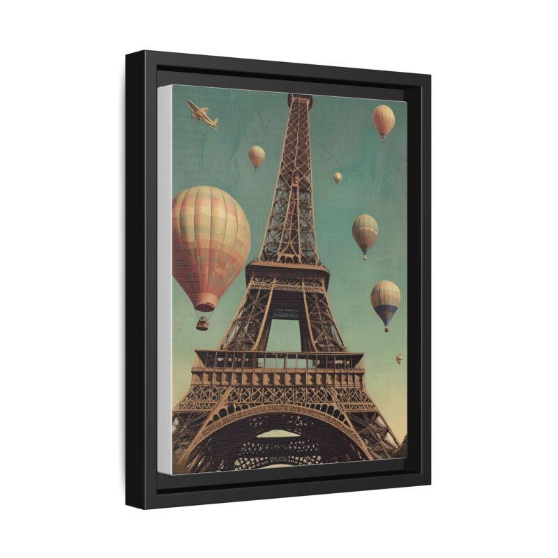 Vintage Paris Travel Canvas art with Hot Air Balloons and Street Lamps - Image 7