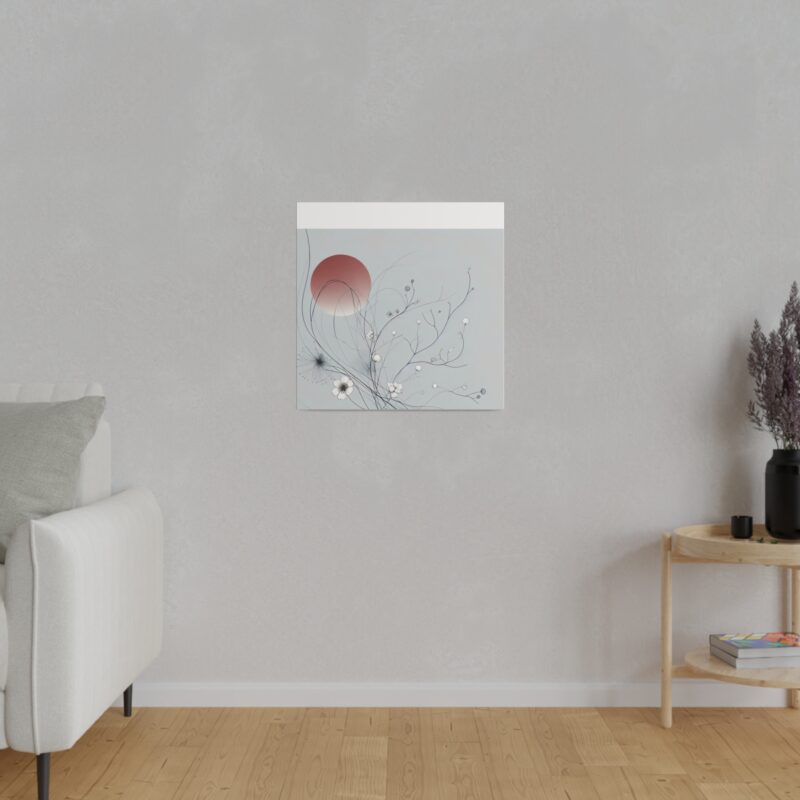 Serenity in Bloom: Japanese Floral Abstract Wall Art - Image 96