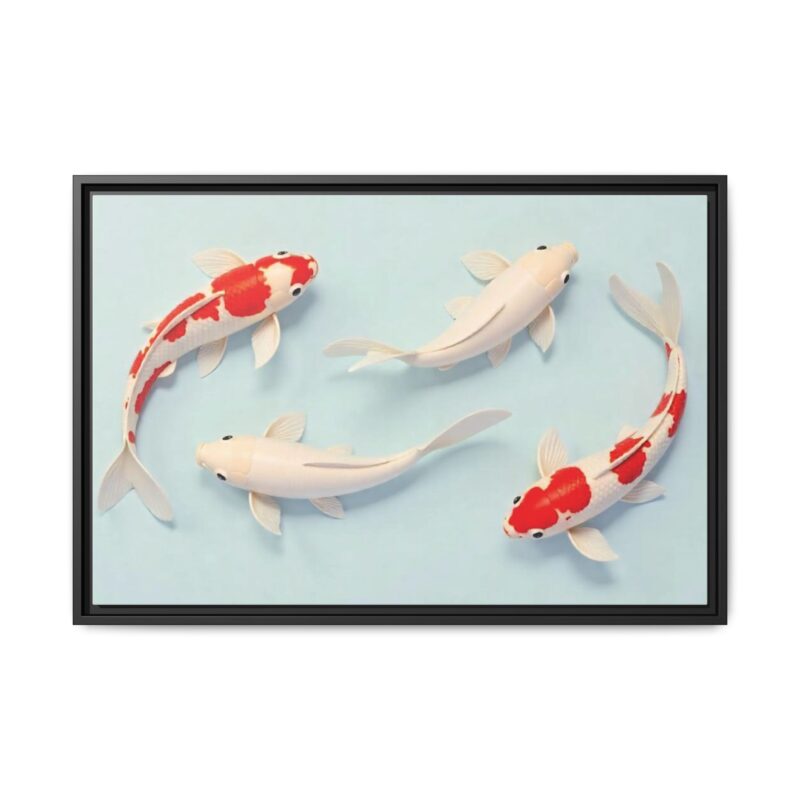 Canvas Print - Colorful Koi Fish Swimming in Minimalist Style - Image 26