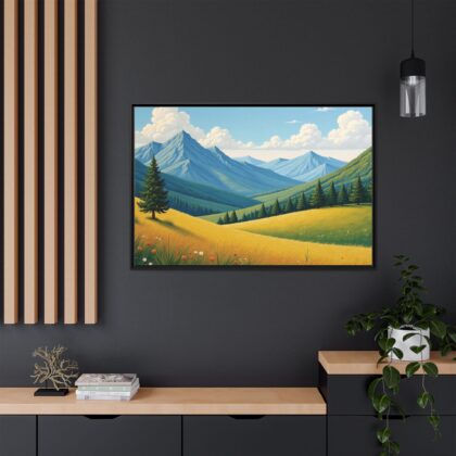 Canvas Prints - Impasto Landscapes: Textured Mountains, Fields, Water