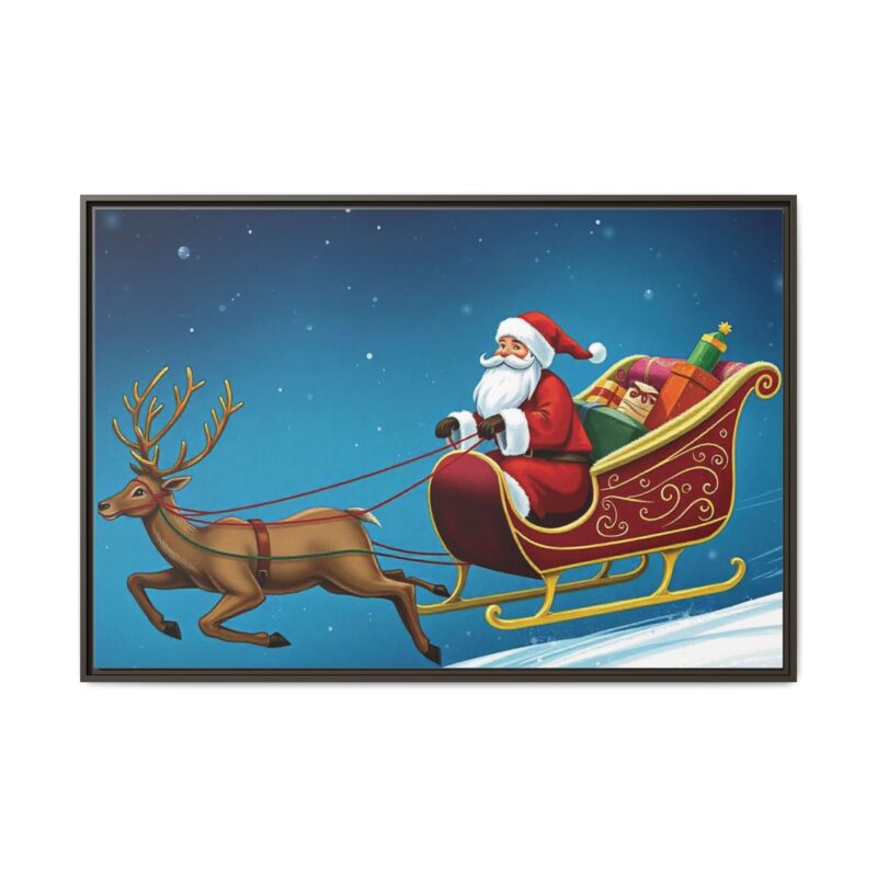 Canvas Print - Traditional Sleigh Ride Santa Claus Christmas Wall Art - Image 66