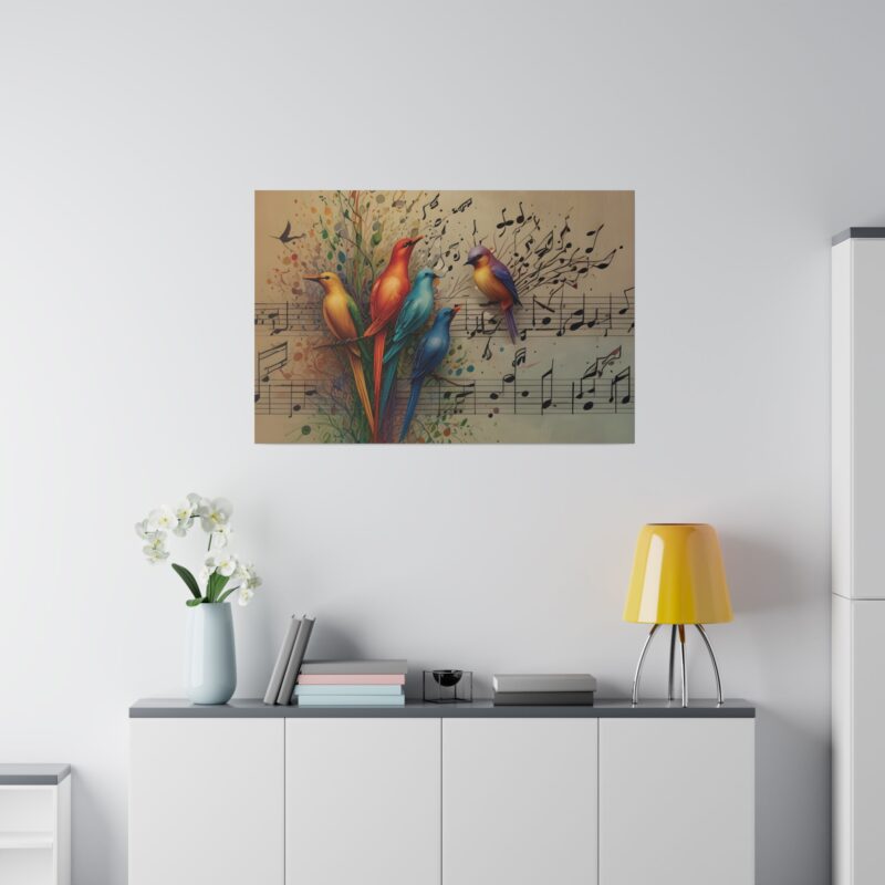 Canvas Wall Art Birds Music Harmony Abstract Design - Image 29