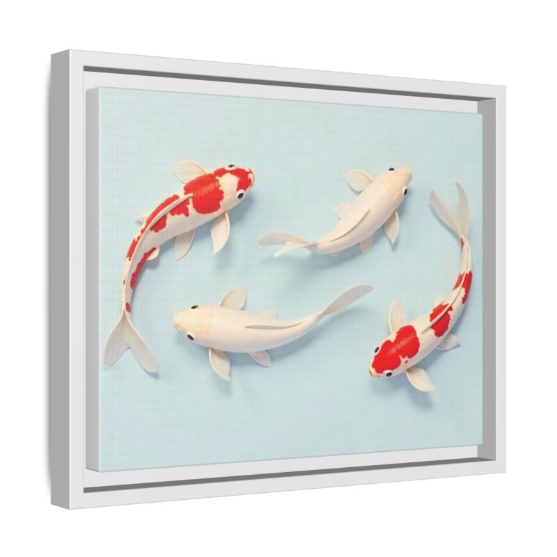 Canvas Print - Colorful Koi Fish Swimming in Minimalist Style - Image 55