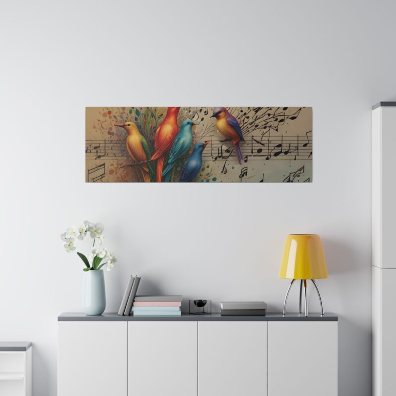 Canvas Wall Art Birds Music Harmony Abstract Design - Image 72