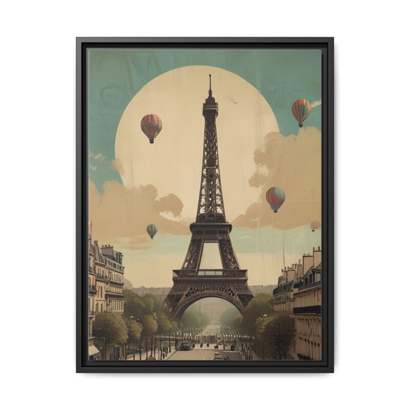 Romantic Vintage Paris Canvas Art Nouveau Typography - Image 13
