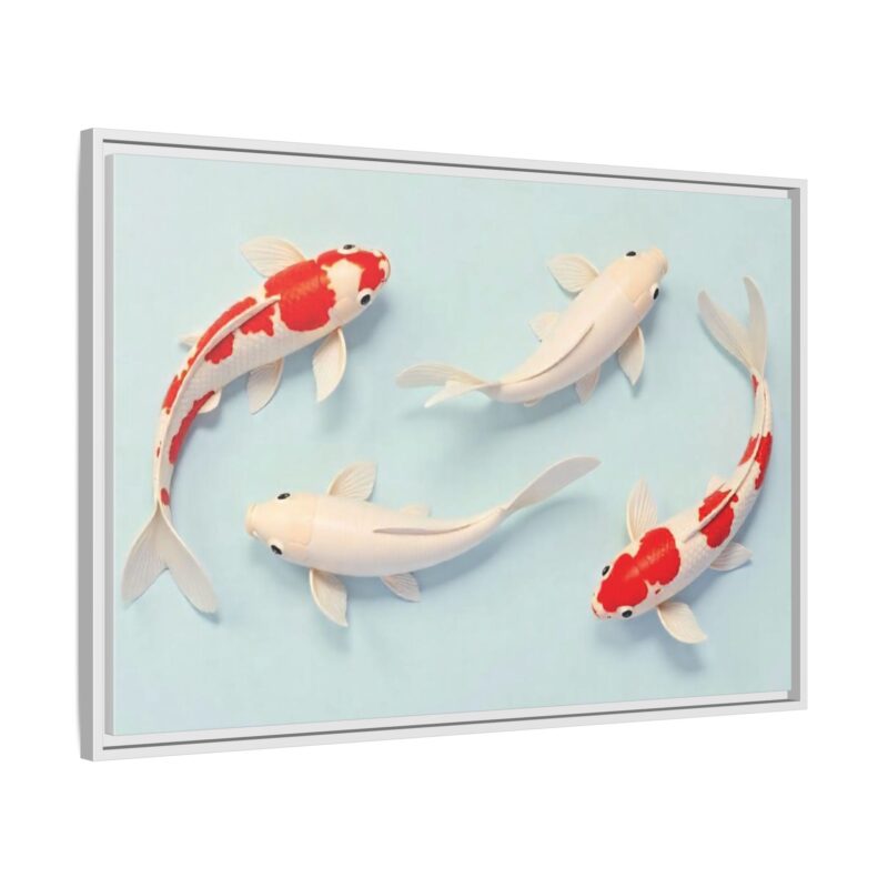Canvas Print - Colorful Koi Fish Swimming in Minimalist Style - Image 103