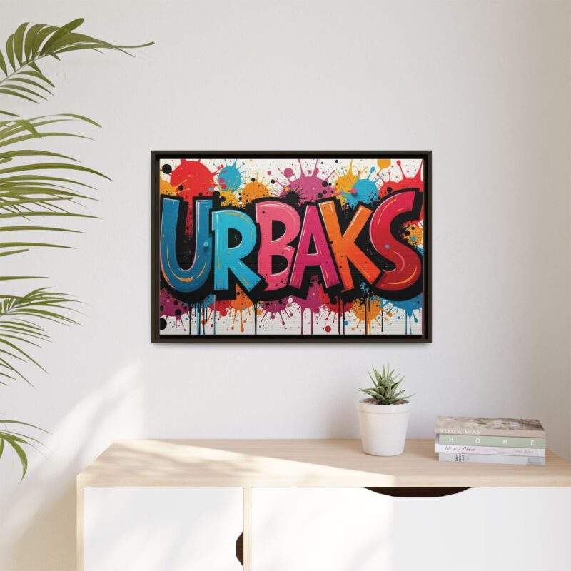 Canvas Wall Art  urban graffiti style with bold and colorful splatters - Image 84