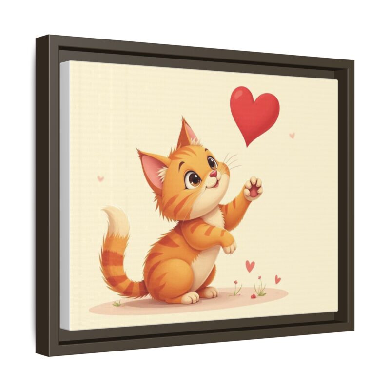 Canvas Print Wall Art - Cartoon Cat Paw Reaching Heart - Image 39