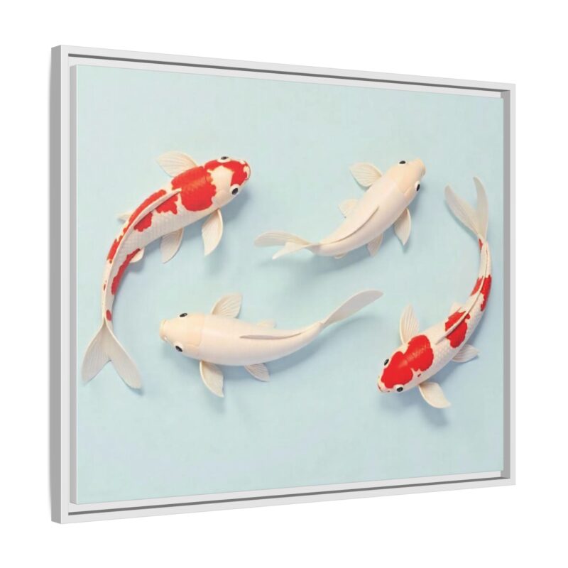 Canvas Print - Colorful Koi Fish Swimming in Minimalist Style - Image 131