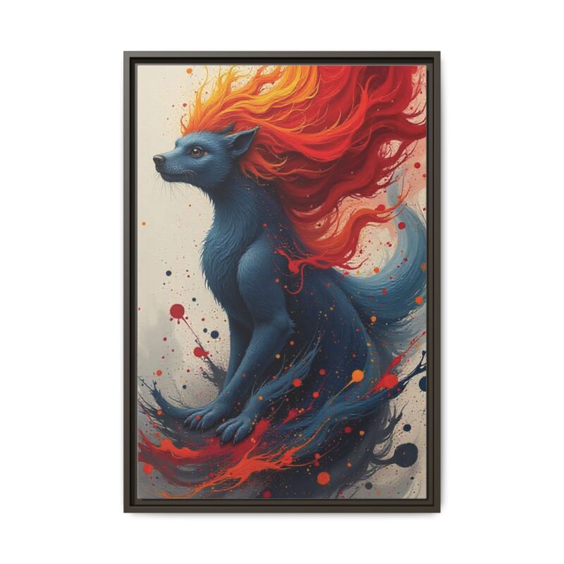Matte Canvas, Framed  Joyful Chaos: Vibrant Colors and Energetic Expression of Happiness - Image 82