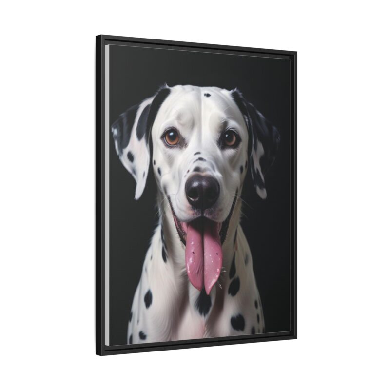 Canvas Art print features a detailed oil painting of a Dalmatian dog with a playful pink tongue sticking out - Image 27