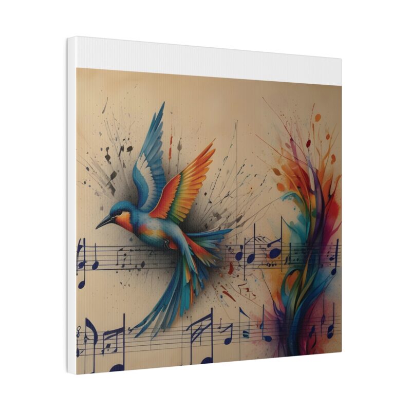 Canvas Wall Art - Minimalist Bird and Music Art: Perfect for Nature Lovers - Image 90