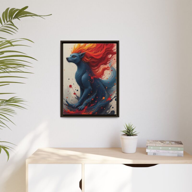 Matte Canvas, Framed  Joyful Chaos: Vibrant Colors and Energetic Expression of Happiness - Image 73