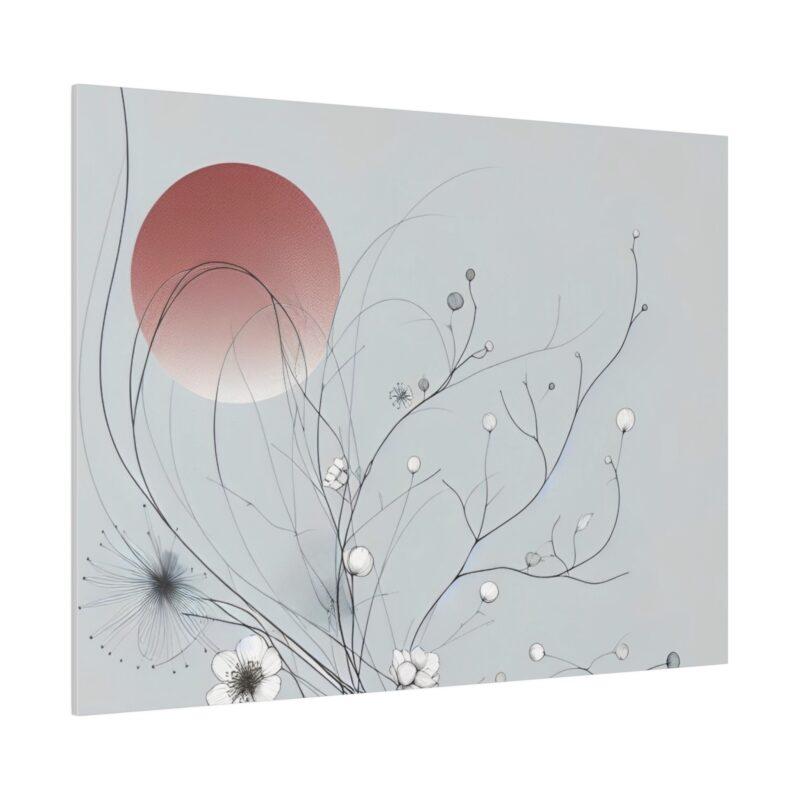 Serenity in Bloom: Japanese Floral Abstract Wall Art - Image 34