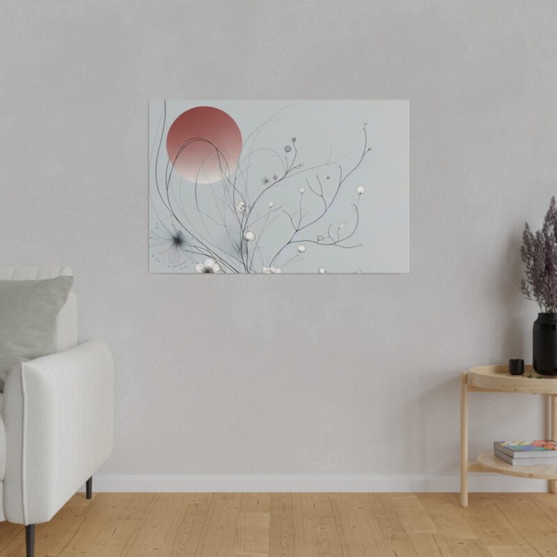 Serenity in Bloom: Japanese Floral Abstract Wall Art - Image 31