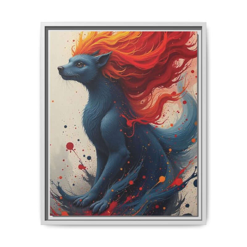 Matte Canvas, Framed  Joyful Chaos: Vibrant Colors and Energetic Expression of Happiness - Image 70