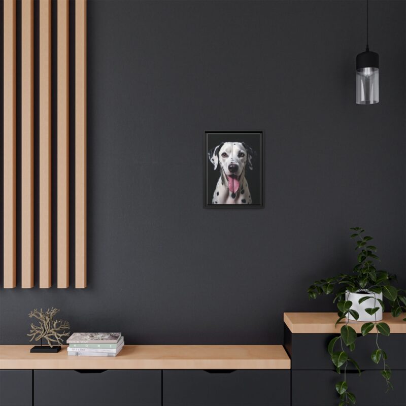 Canvas Art print features a detailed oil painting of a Dalmatian dog with a playful pink tongue sticking out - Image 13