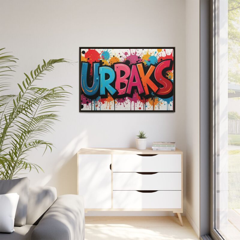 Canvas Wall Art  urban graffiti style with bold and colorful splatters - Image 116