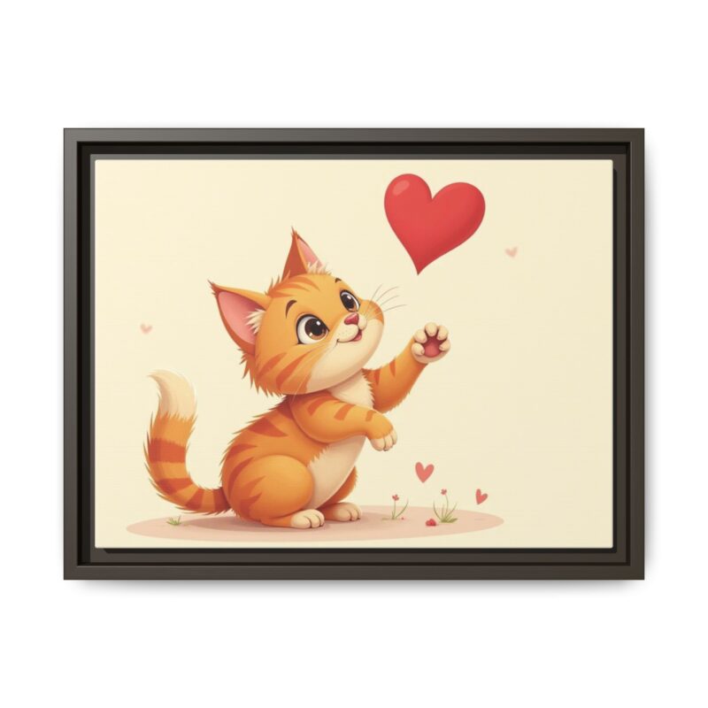 Canvas Print Wall Art - Cartoon Cat Paw Reaching Heart - Image 46