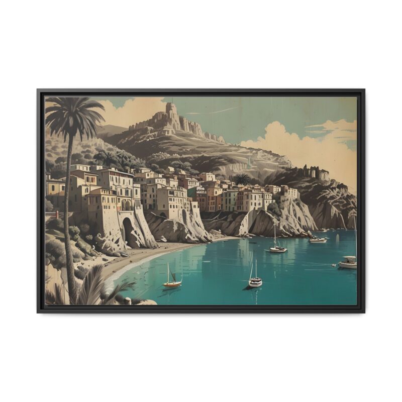 Retro Italian Riviera Travel Poster with Bold Typography Wall Art - Image 30