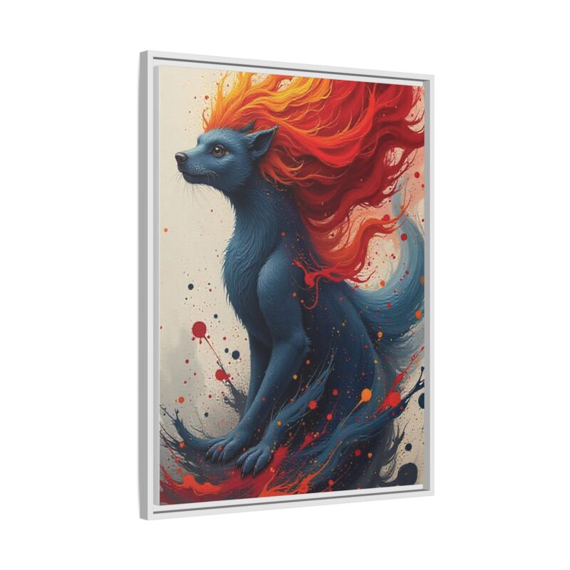 Matte Canvas, Framed  Joyful Chaos: Vibrant Colors and Energetic Expression of Happiness - Image 95