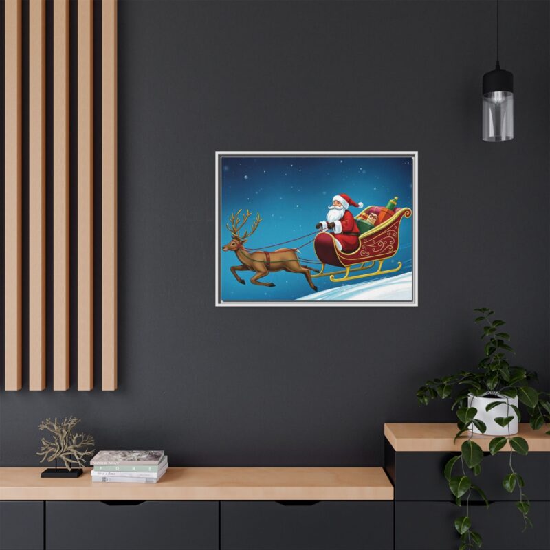 Canvas Print - Traditional Sleigh Ride Santa Claus Christmas Wall Art - Image 44