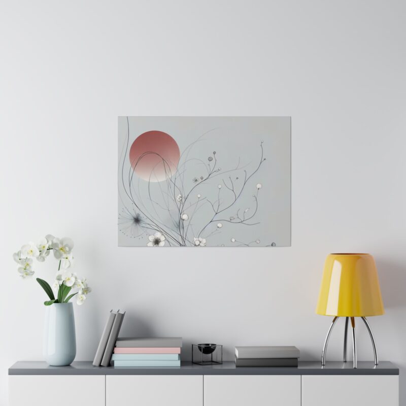 Serenity in Bloom: Japanese Floral Abstract Wall Art - Image 24