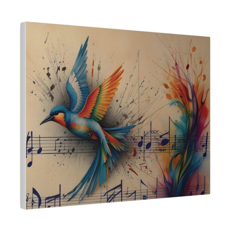 Canvas Wall Art - Minimalist Bird and Music Art: Perfect for Nature Lovers - Image 7