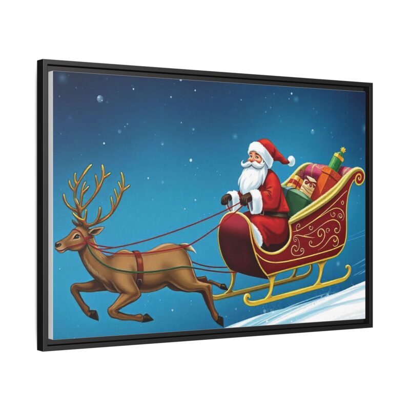 Canvas Print - Traditional Sleigh Ride Santa Claus Christmas Wall Art - Image 19