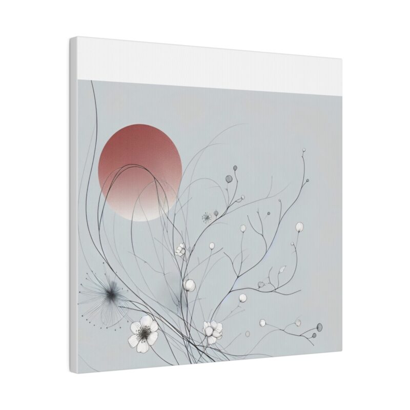 Serenity in Bloom: Japanese Floral Abstract Wall Art - Image 42