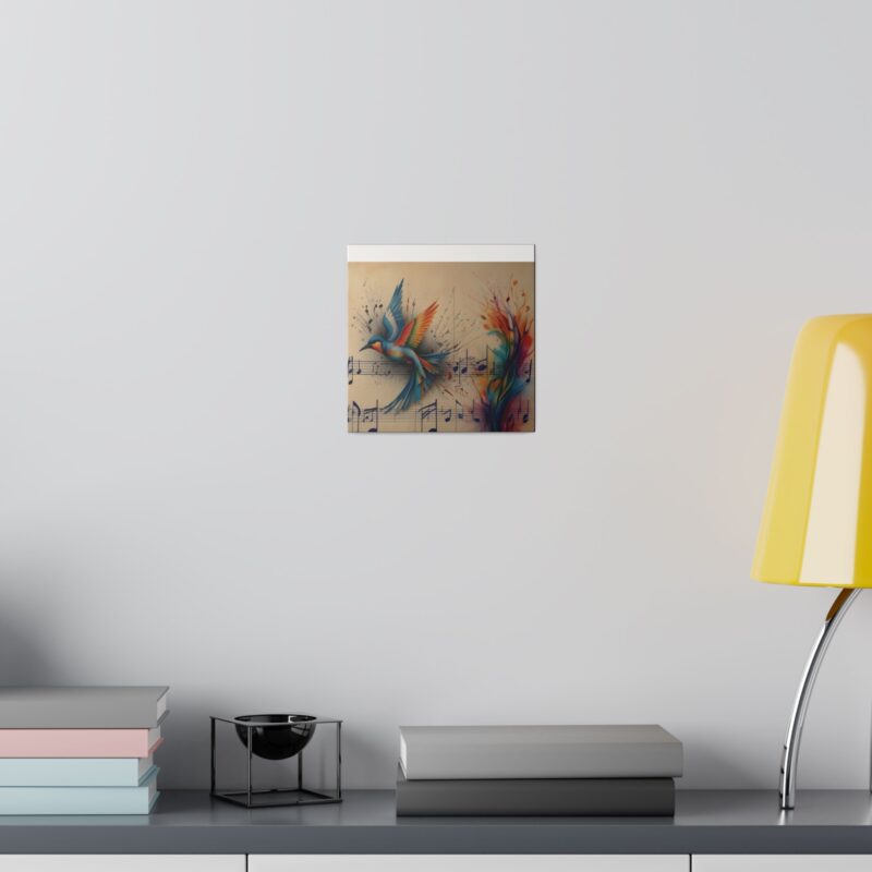 Canvas Wall Art - Minimalist Bird and Music Art: Perfect for Nature Lovers - Image 76