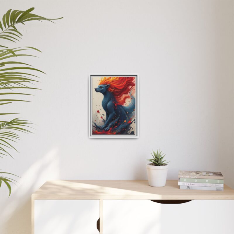 Matte Canvas, Framed  Joyful Chaos: Vibrant Colors and Energetic Expression of Happiness - Image 61