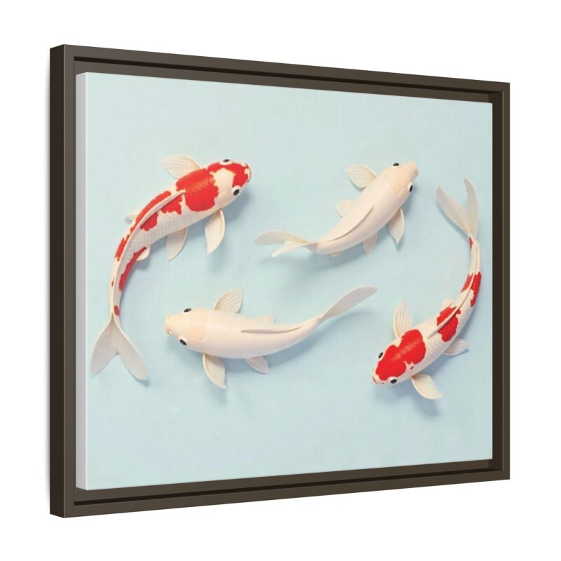 Canvas Print - Colorful Koi Fish Swimming in Minimalist Style - Image 67