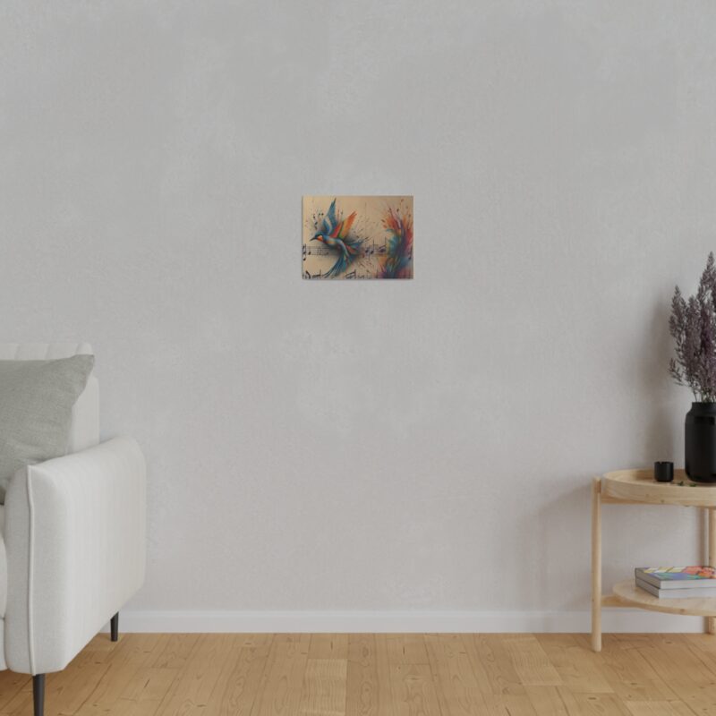 Canvas Wall Art - Minimalist Bird and Music Art: Perfect for Nature Lovers - Image 4