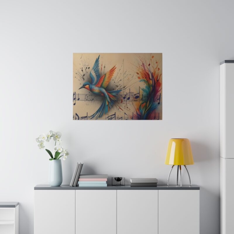 Canvas Wall Art - Minimalist Bird and Music Art: Perfect for Nature Lovers - Image 25