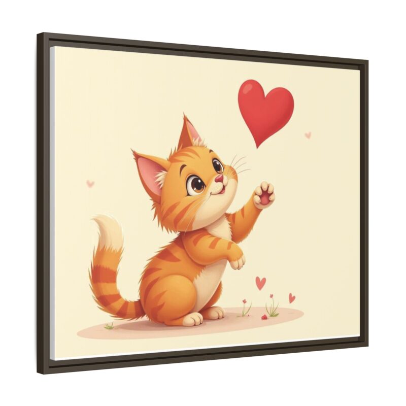 Canvas Print Wall Art - Cartoon Cat Paw Reaching Heart - Image 89