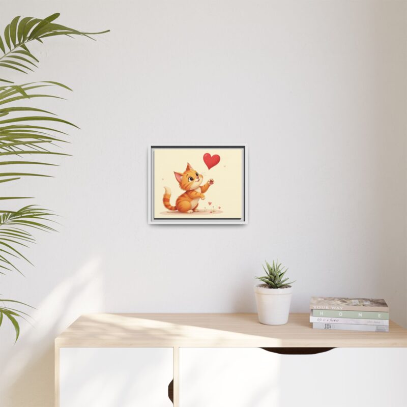 Canvas Print Wall Art - Cartoon Cat Paw Reaching Heart - Image 44