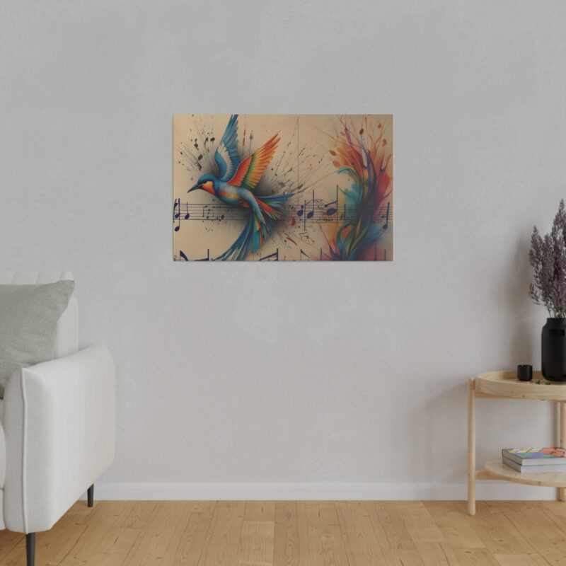 Canvas Wall Art - Minimalist Bird and Music Art: Perfect for Nature Lovers - Image 24
