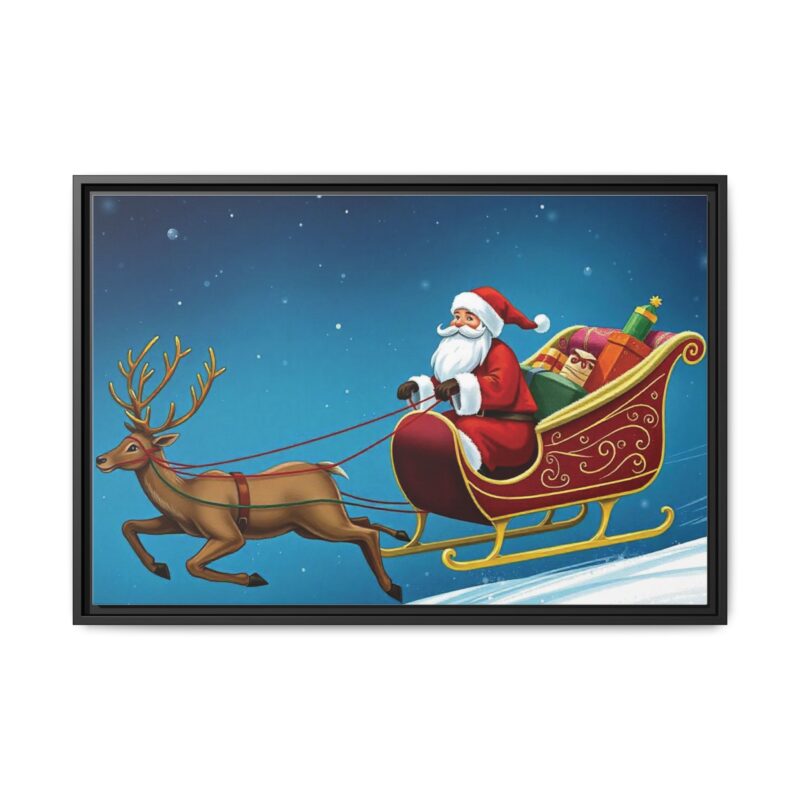 Canvas Print - Traditional Sleigh Ride Santa Claus Christmas Wall Art - Image 10
