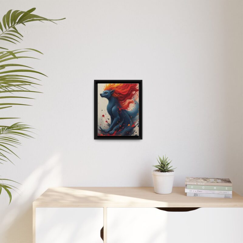 Matte Canvas, Framed  Joyful Chaos: Vibrant Colors and Energetic Expression of Happiness - Image 9