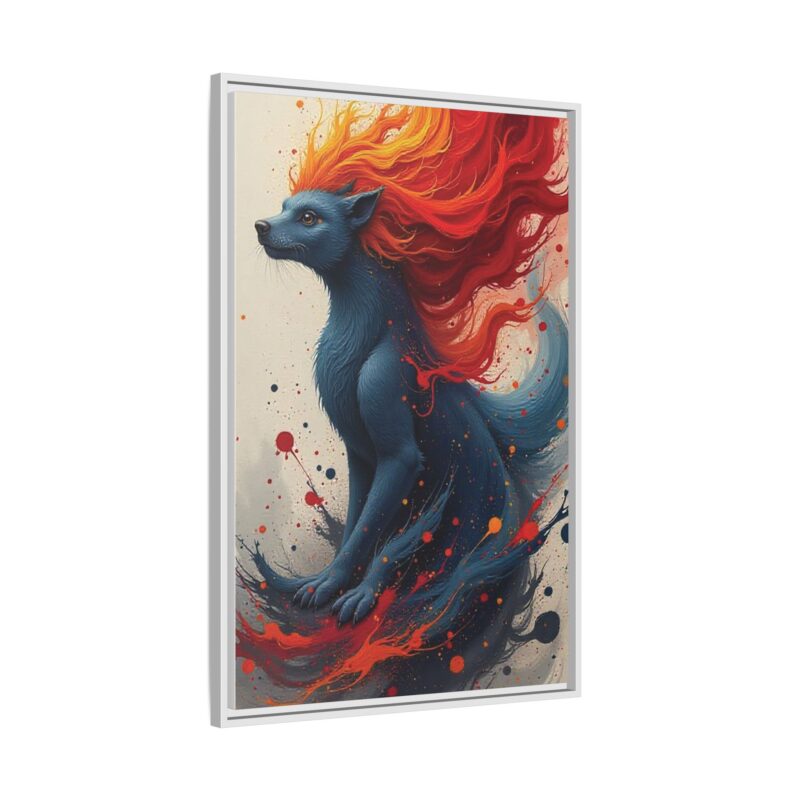 Matte Canvas, Framed  Joyful Chaos: Vibrant Colors and Energetic Expression of Happiness - Image 103