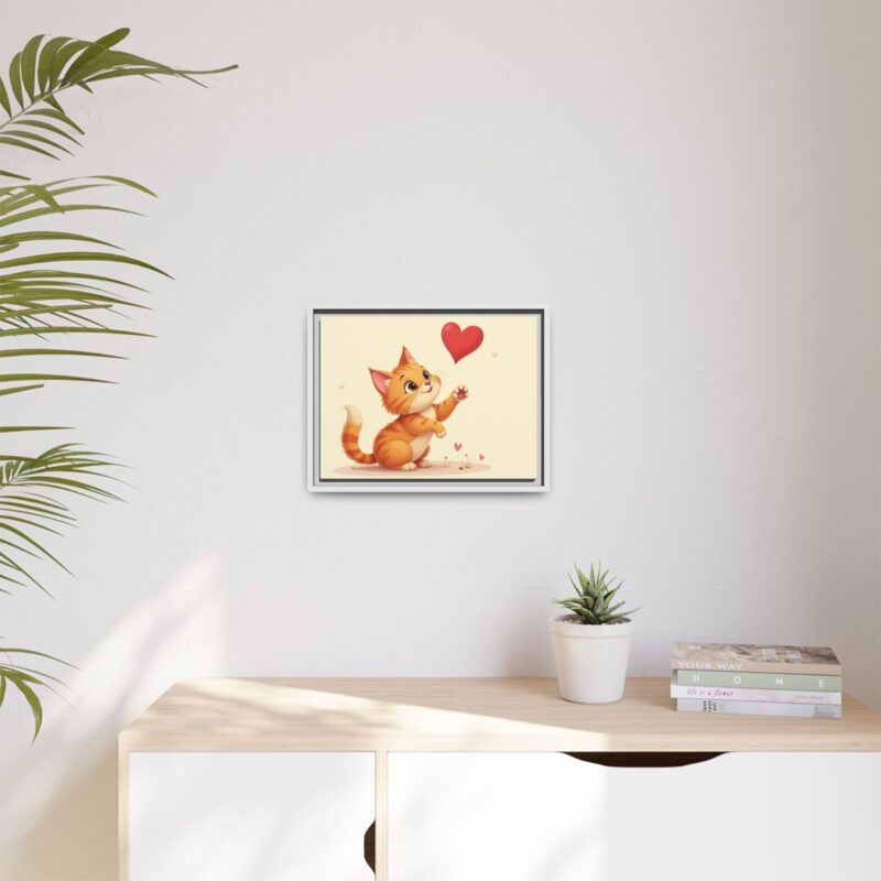 Canvas Print Wall Art - Cartoon Cat Paw Reaching Heart - Image 52