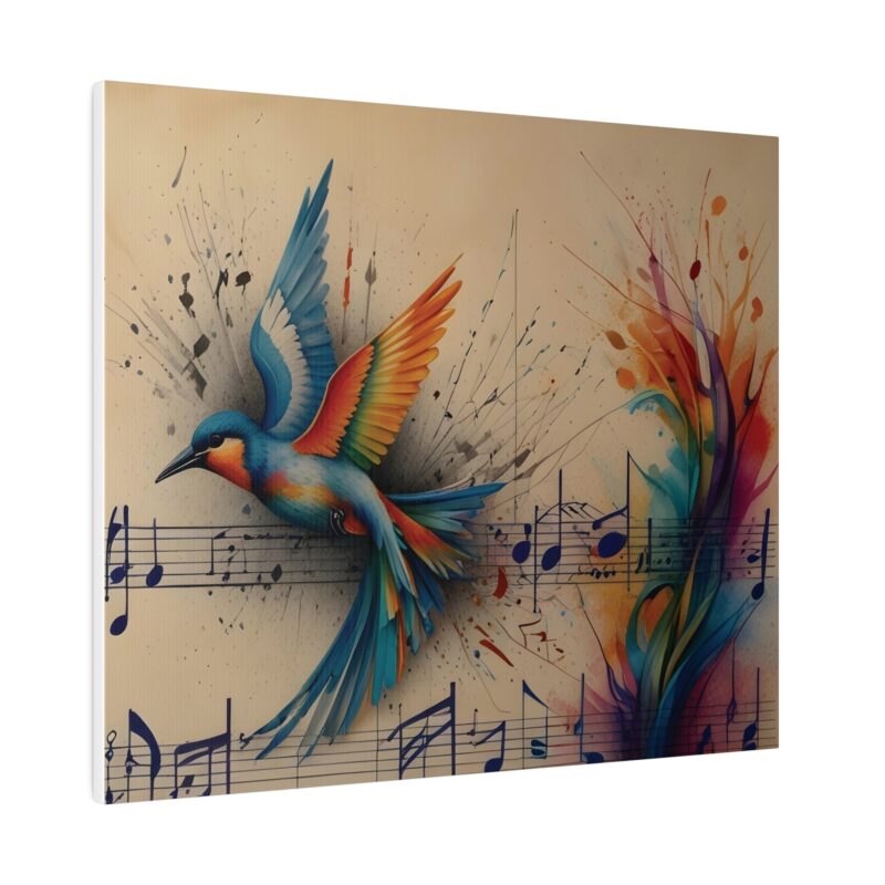 Canvas Wall Art - Minimalist Bird and Music Art: Perfect for Nature Lovers - Image 93