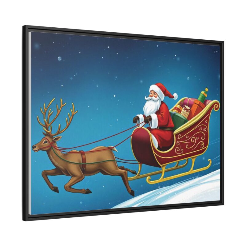 Canvas Print - Traditional Sleigh Ride Santa Claus Christmas Wall Art - Image 23