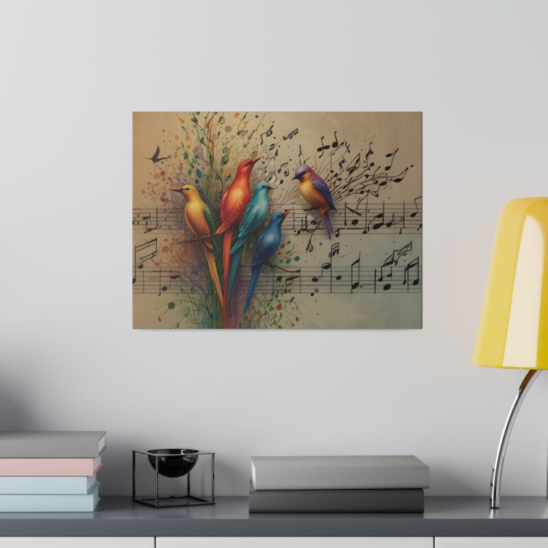 Canvas Wall Art Birds Music Harmony Abstract Design - Image 9