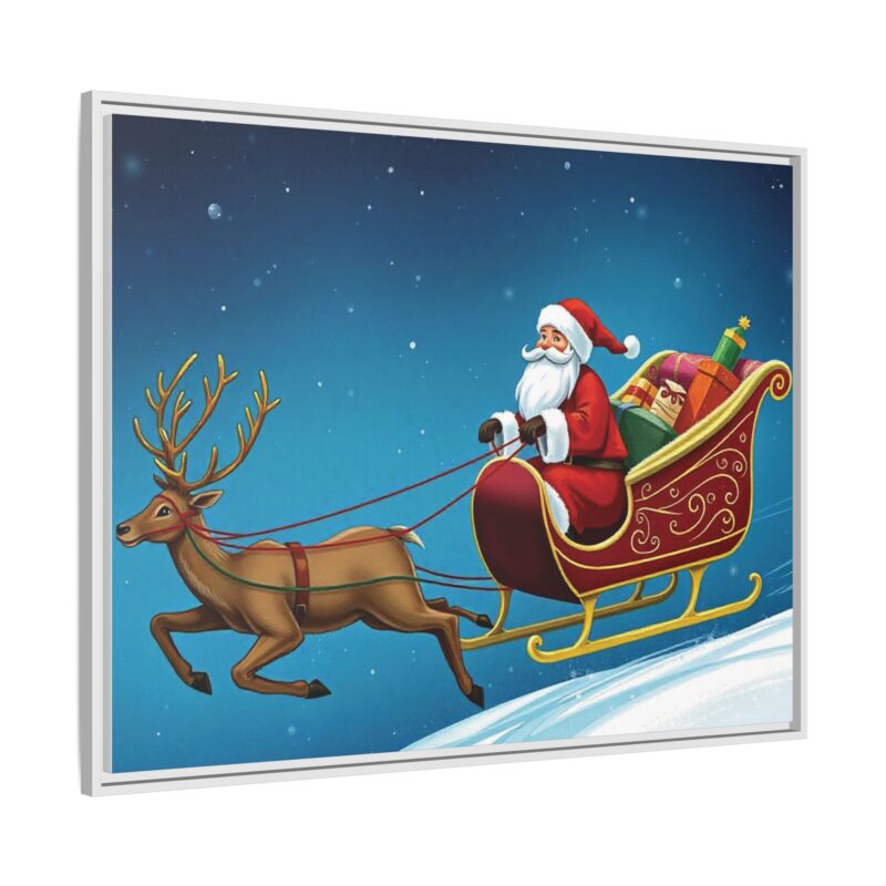 Canvas Print - Traditional Sleigh Ride Santa Claus Christmas Wall Art - Image 63